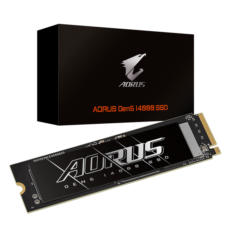 O AORUS Gen5 14000 opera no formato M.2 2280, compatível com a maioria dos dispositivos (Imagem: Divulgação/AORUS)