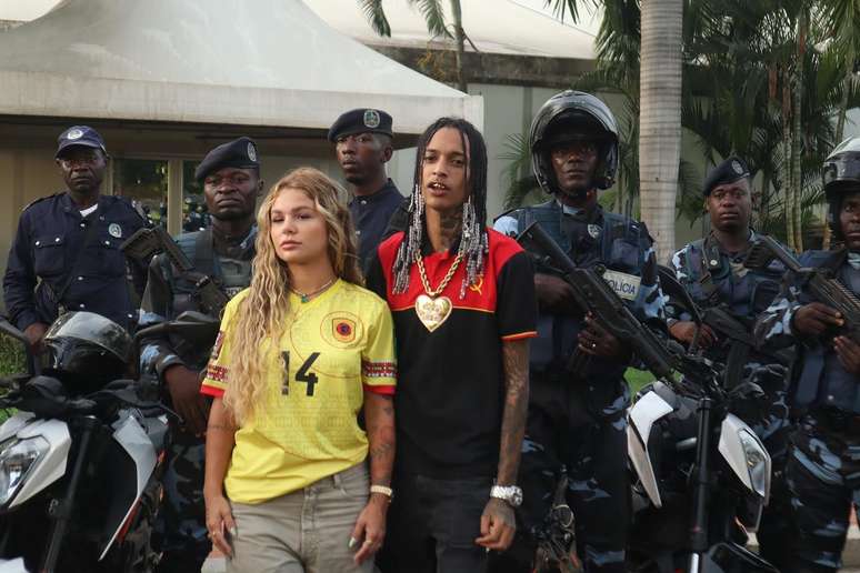 Oruam and his girlfriend, Fernanda Valença Oruam and his girlfriend, Fernanda Valença