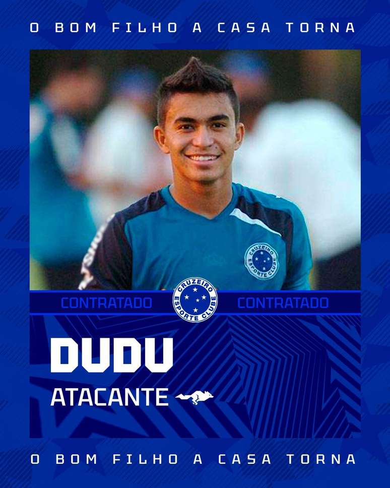 Dudu foi anunciado pelo Cruzeiro após 9 meses fora do Palmeiras por lesão