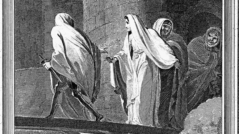 Segundo a lenda, Matilda fugiu do Castelo de Oxford vestindo uma roupa branca para se camuflar na neve