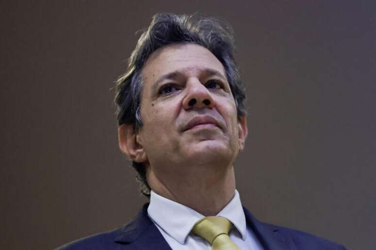 Ministro da Fazenda, Fernando Haddad, durante cerimônia no Palácio da Alvorada, em Brasília
02/05/2023
REUTERS/Ueslei Marcelino