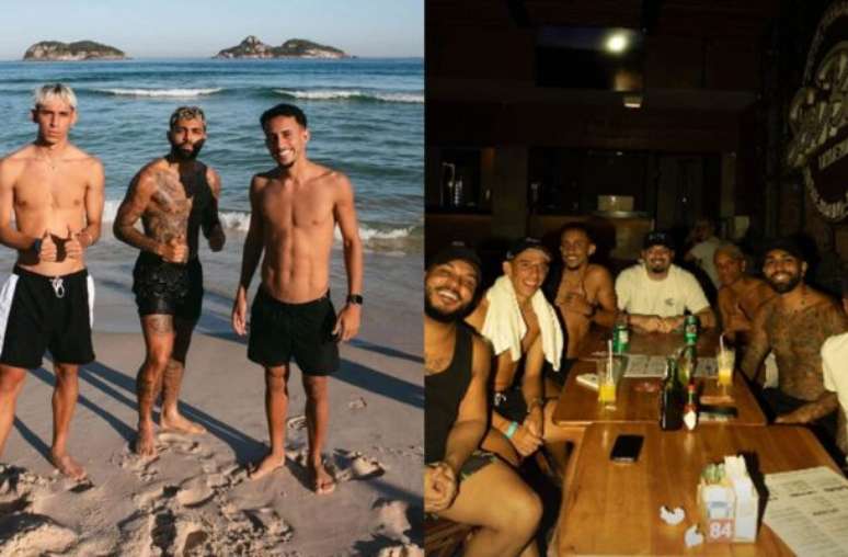 Reprodução/Instagram - Legenda: Gabigol curtiu praia em dia de folga no Rio