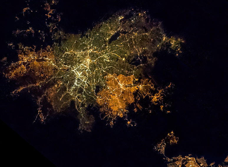 Cidade de São Paulo vista da Estação Espacial Internacional 