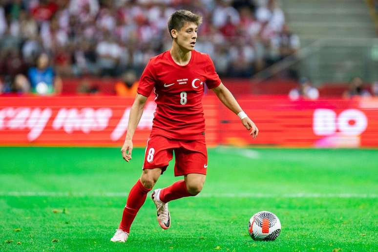 Arda Guler (Turquia) durante jogo amistoso contra a Polônia, no dia 10.06.2024.