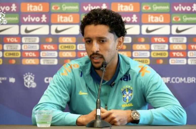 Marquinhos durante a coletiva –