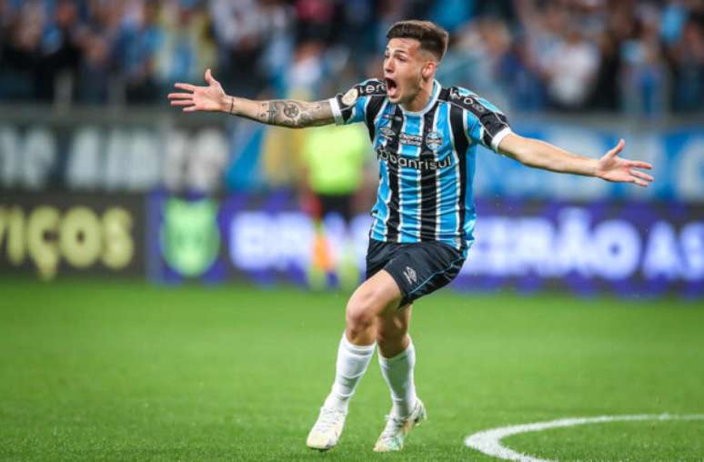 Lucas em sua chegada ao Grêmio na metade de 2023 –