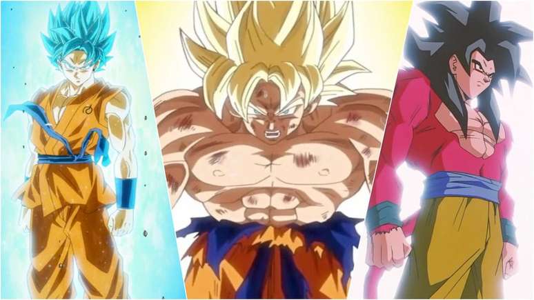 Berbagai versi Super Saiyan (Gambar: Reproduksi/Animasi Toei)