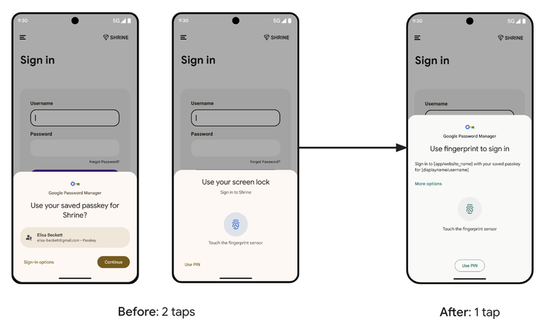 Google simplifica uso de passkeys no Android 15 Beta 3 (Imagem: Divulgação/Google)