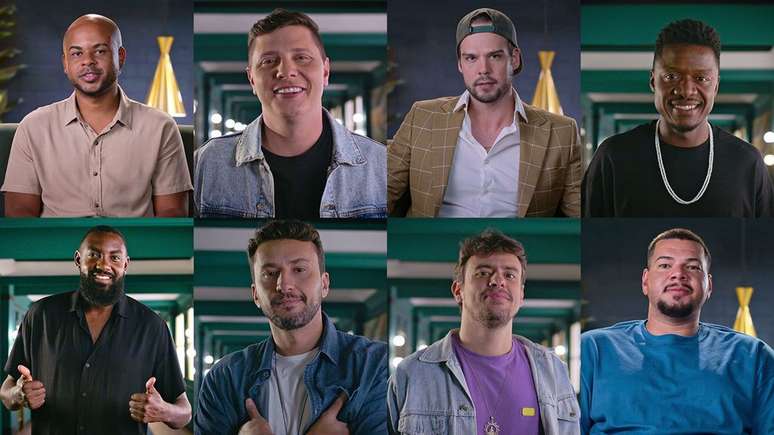 O elenco masculino de Casamento às Cegas Brasil: Uma Nova Chance (Imagem: Divulgação/Netflix)