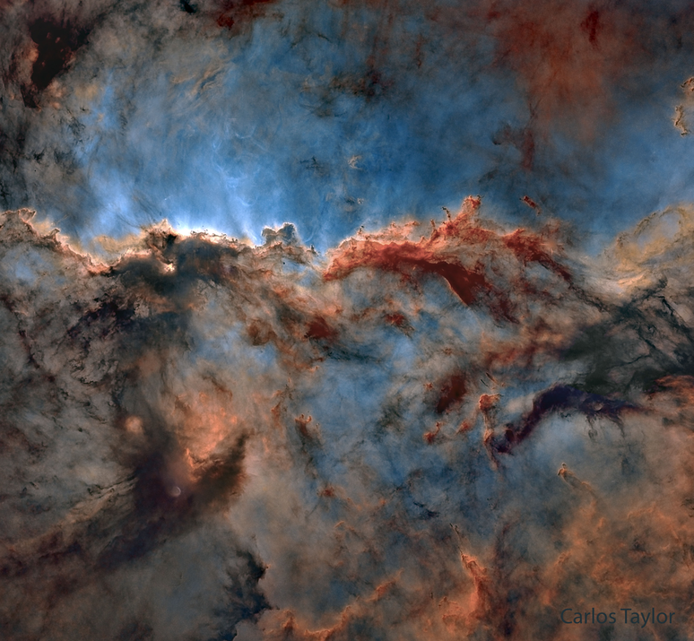 Nebulosa de emissão NGC 6188 (Imagem: Reprodução/Carlos Taylor)