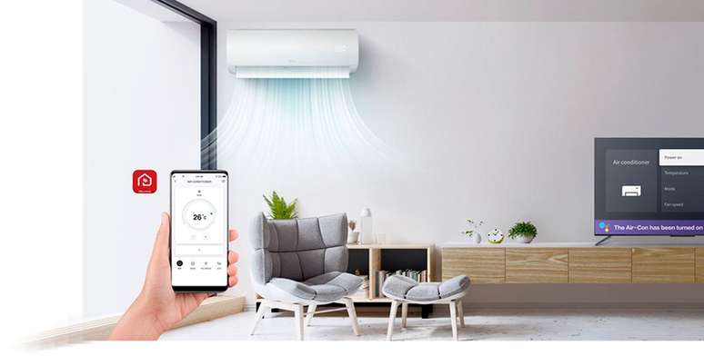 Aplicativo TCL Home para controlar o Multi Split Inverter (Imagem: Divulgação/TCL)