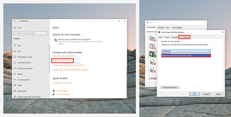 Ativar som espacial no Windows 10 é rápido e simples, e pode ser feito com dispositivos diferentes para garantir melhor experiência sonora (Imagem: Victor Carvalho/Canaltech)