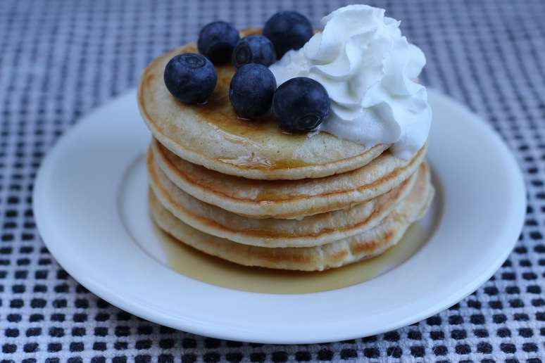 Panquecas americanas de blueberry