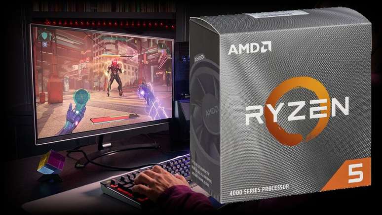 Ryzen 5 4500 é CPU de entrada para PCs gamers baratinhos com bom desempenho! (Imagem: AMD / Reprodução)