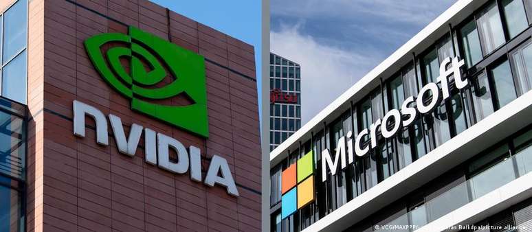 Valor de mercado conjunto de Nvidia e Microsoft saltou para US$ 6,6 trilhões