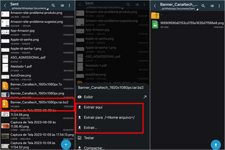 ZArchiver é uma alternativa para abrir arquivos compactados no Android (Imagem: Captura de tela/Guilherme Haas/Canaltech)