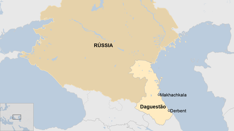 Localização do Daguestão