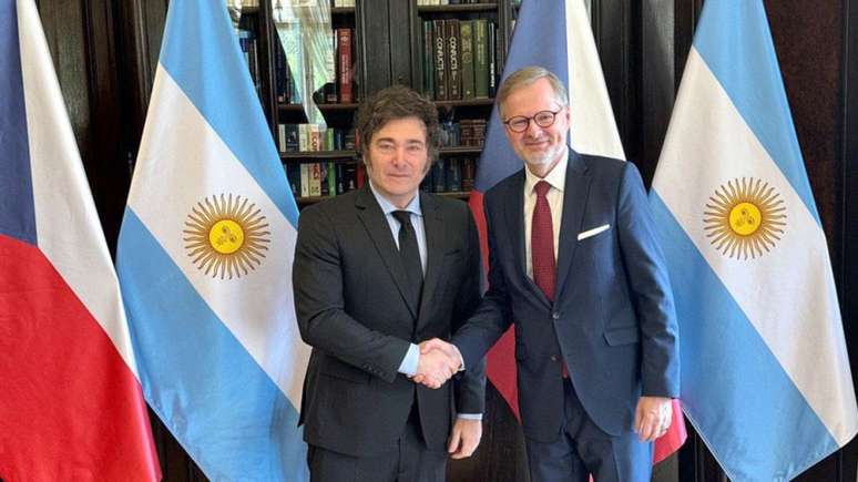 Presidente argentino Javier Milei e primeiro