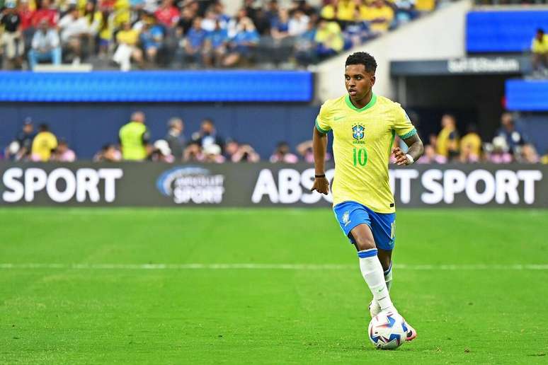 Rodrygo (Brasil) durante jogo de estreia da Seleção Brasileira contra a Costa Rica, no dia 24.06.2024.
