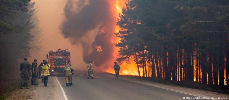 Maior parte do fogo se concentra no nordeste da Rússia, na região da Sibéria, onde grandes porções de floresta e estepe já foram destruídas em 2021 (foto)