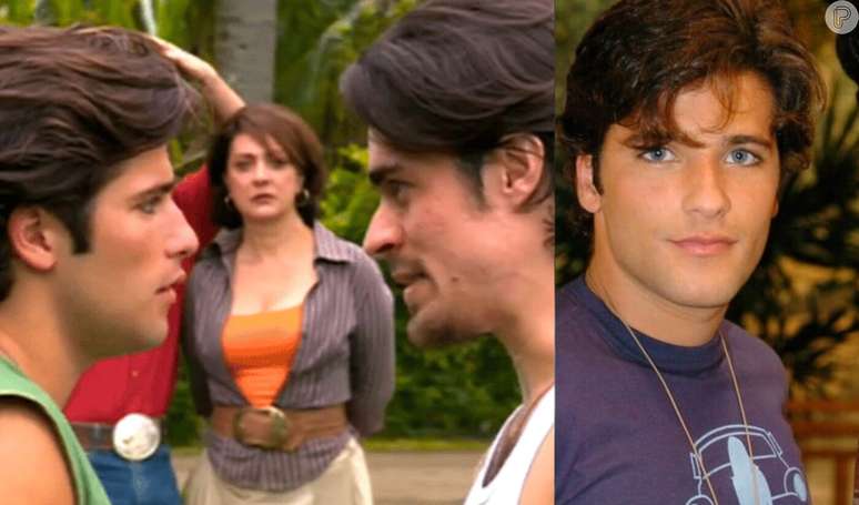 Bruno Gagliasso relembra beijo com Erom Cordeiro cortado de 'América' (2005).