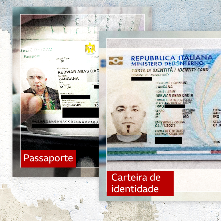 Carteira de identidade e passaporte que ajudaram na identificação do contrabandista