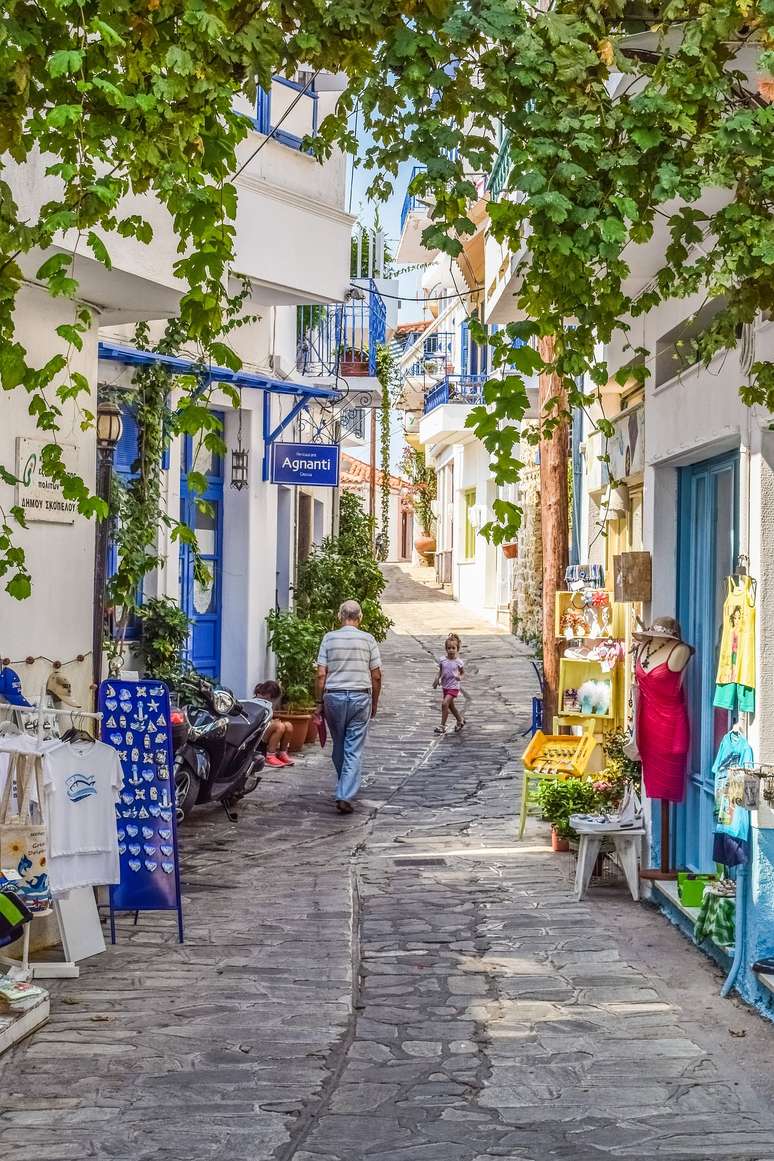 O charme das ruazinhas em Skopelos