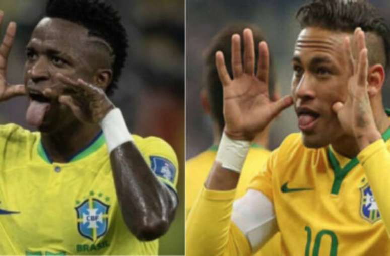 Não é a primeira vez que Vini Jr imita Neymar ao comemorar um gol com careta