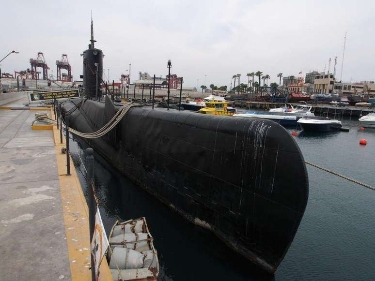 O Abtao, outro submarino que o Peru comprou dos Estados Unidos, hoje é um museu no porto de El Callao.