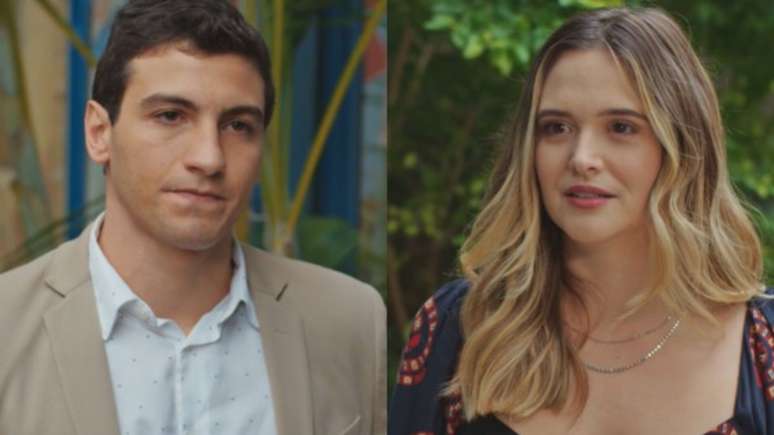 Murilo (Henrique Barreira) e Electra (Juliana Paiva) em 'Família é Tudo'