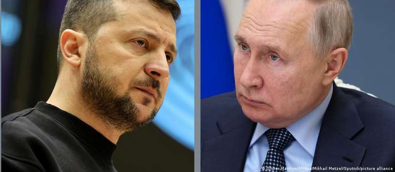 Zelenski e Putin: especialistas não creem em acordo ainda este ano