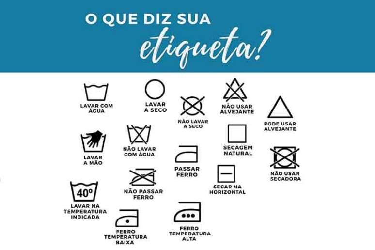 Muitas pessoas arrancam as etiquetas das roupas assim que as compram e não levam em consideração um fator importante. Os símbolos das etiquetas ajudam a manter a qualidade do vestuário com o tempo e a não estragar uma peça no momento de lavagem ou passá-la.