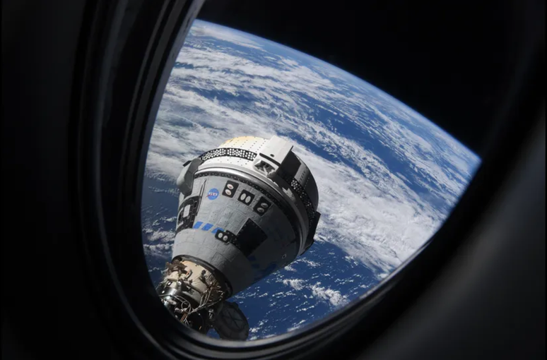 La nave espacial Starliner de Boeing está atracada en la Estación Espacial Internacional desde el 6 de junio (Imagen: ESA)