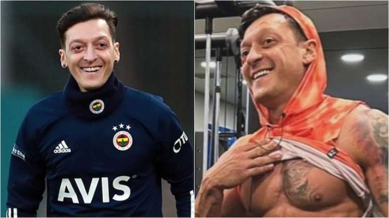Ex-jogador Mesut Özil impressiona nas redes sociais ao compartilhar treinos na academia e mudanças em seu físico 'bombado'