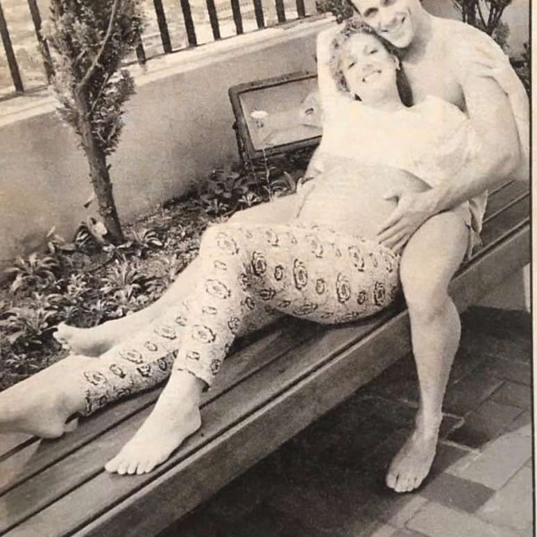Oscar Magrini e Matilde durante a gravidez