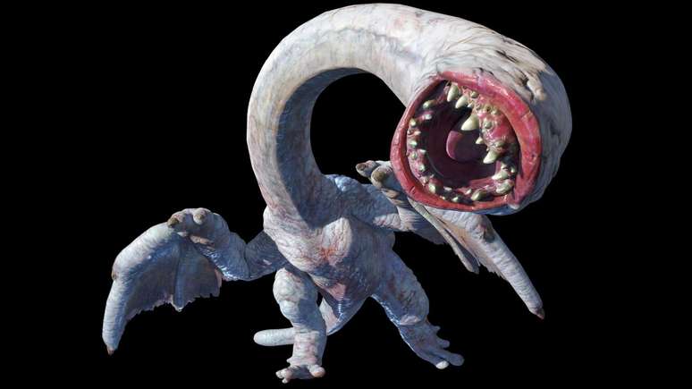 Imagem de Khezu, criatura de Monster Hunter cujo nome foi utilizado para nomear uma nova aranha descoberta na China
