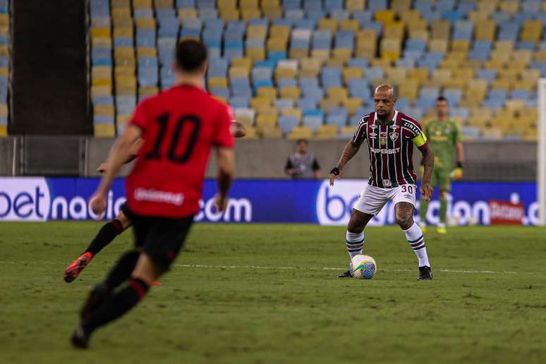 Felipe Melo foi protagonista em confusão com funcionário do Atlético-GO no mês passado