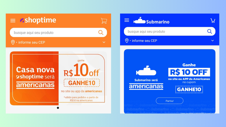 Shoptime e Submarino serão integrados à Americanas (Imagem: Captura de tela/Bruno De Blasi/Canaltech)