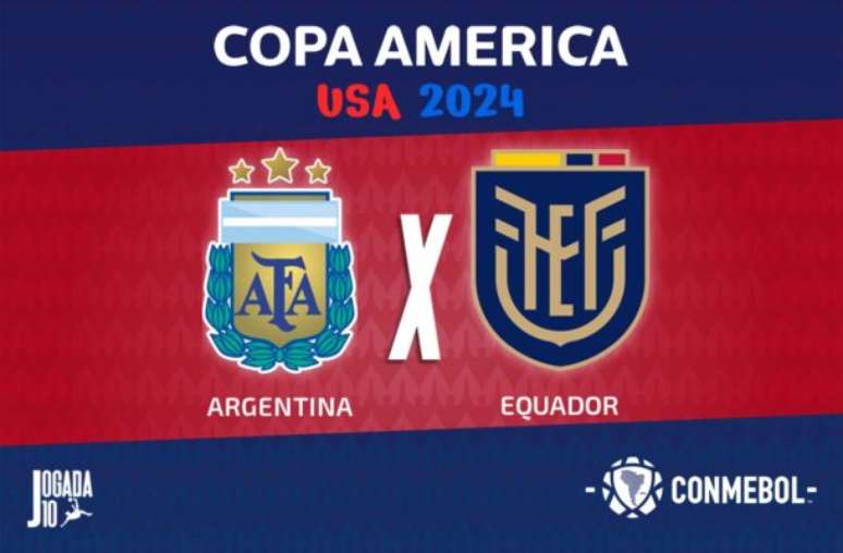 Argentina e Equador fazem o jogo de abertura das quartas de final da Copa América