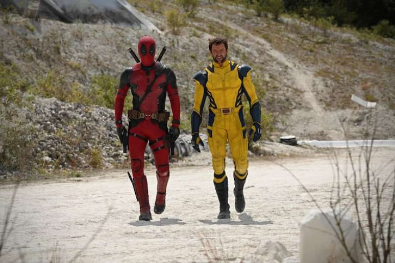 Ryan Reynolds e Hugh Jackman juntos em cena de 'Deadpool & Wolverine'