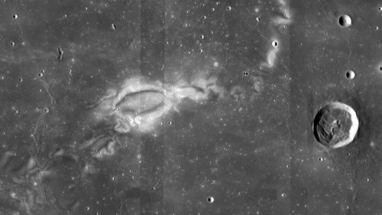 Redemoinho lunar observado pela sonda LRO, da NASA (Imagem: Reprodução/NASA/Goddard Space Flight Center/Arizona State University)
