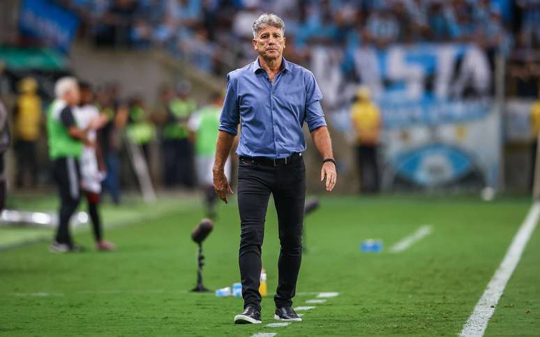 Renato Gaúcho foi criticado por torcedores do Grêmio após empate com Palmeiras