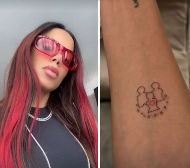 Anitta mostra tatuagem que fez em homenagem à "constelação familiar"