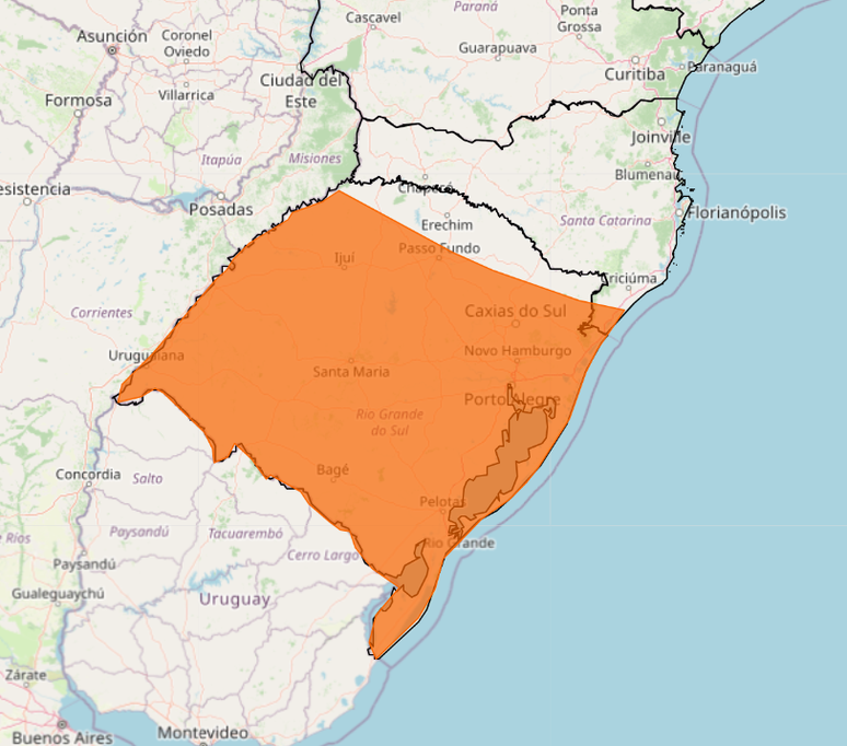 Inmet alerta para passagem de onda de frio em boa parte do Rio Grande do Sul