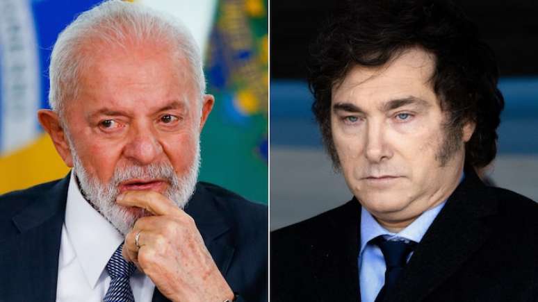 Presidentes Lula e Javier Milei.