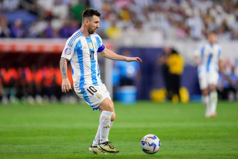 Messi (Argentina) durante jogo contra o Equador, no dia 04.07.2024 