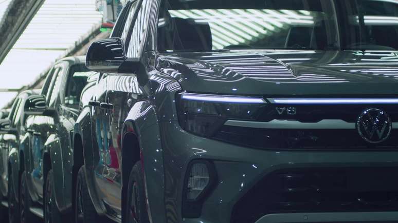 Teaser do novo Volkswagen Amarok 2025