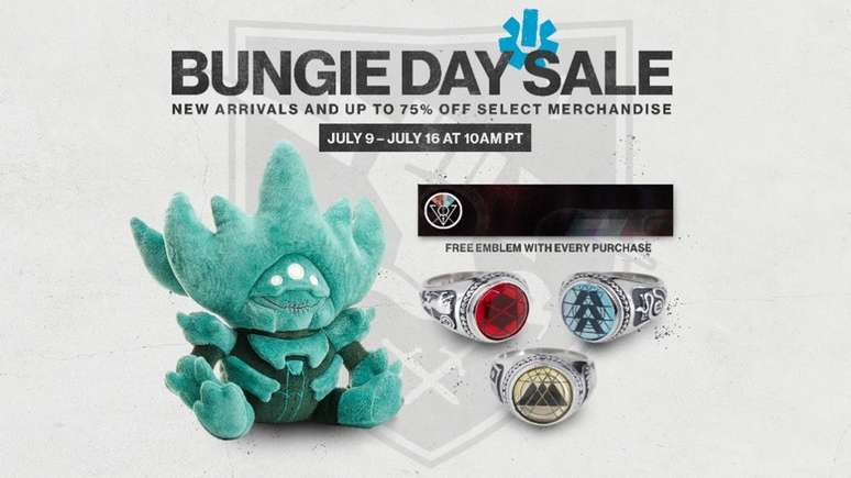 Pelúcia de Crota e outros itens em promoção na Bungie Store