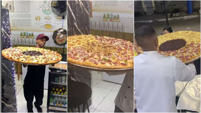 Restaurante viraliza com pizza 'Maracanã' de 80 cm