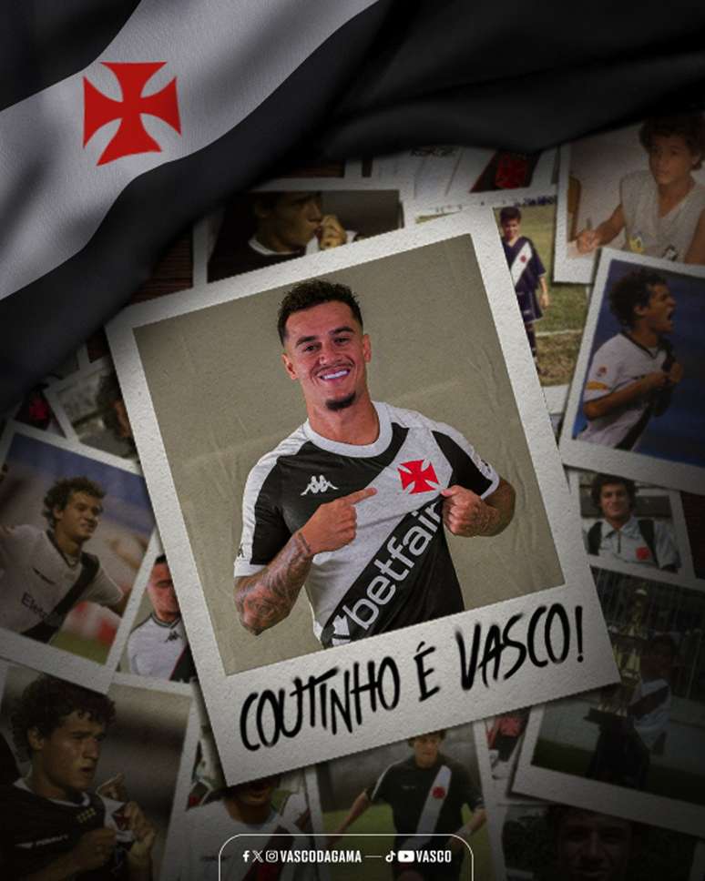 Philippe Coutinho estreou pelo Vasco contra o Duque de Caxias